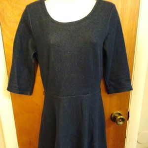 Old Navy, Denim Look Stretch Fit and Flare Dress, S